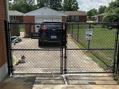 Chain link fence line in southwest Jefferson County KY