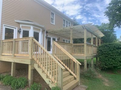 Backyard deck project in Lyndon KY