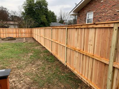 Wood privacy fence installed in Lyndon KY