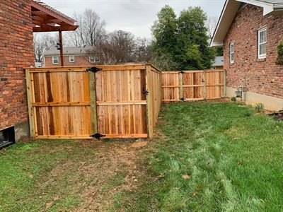 Backyard wood fence in Lyndon KY